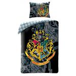 Pościel bawełniana 140x200 Harry Potter 0174 Herb Szkoły Magii i Czarodziejstwa w Hogwarcie HP-0068BL w sklepie internetowym Karo.waw.pl