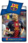 Pościel bawełniana 160x200 FC Barcelona Andrés Iniesta 8096 FCB3004 w sklepie internetowym Karo.waw.pl