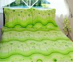 Pościel z kory 160x200 wzór Lizaki zielone na guziki 100% bawełna gruba w sklepie internetowym Karo.waw.pl