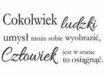 naklejka motywacyjna napis Cokolwiek ludzki umysł naklejka na ścianę w sklepie internetowym Naklej-To