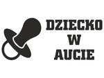 Dziecko w aucie naklejka na samochód naklejka na auto w sklepie internetowym Naklej-To