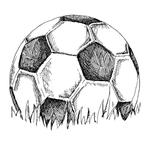 Naklejka piłka nożna w trawie mundial z piłką w sklepie internetowym Naklej-To