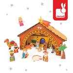 Świąteczna drewniana szopka dla dzieci wraz z figurkami i postaciami, Janod w sklepie internetowym MądreSzkraby