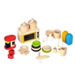 Drewniane mebelki dla lalek - meble Dodatki i naczynia do kuchni, Plan Toys PLTO-9406 w sklepie internetowym MądreSzkraby