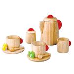 Drewniany serwis do herbaty - dzbanek, filiżanki i akcesoria Plan Toys w sklepie internetowym MądreSzkraby