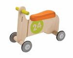 Drewniany rowerek czterokołowy dla dzieci - rowerek biegowy, jeździk Plan Toys, PLTO-3476 - pomarańczowy w sklepie internetowym MądreSzkraby