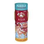 Puzzle mapa Azji - puzzle Azja w twardej tubie, 200 puzzli, Crocodile Creek - ASIA w sklepie internetowym MądreSzkraby