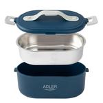 Adler AD 4505 blue Pojemnik na żywność podgrzewany lunch box zestaw pojemnik separator łyżeczka 0,8L 55W w sklepie internetowym karnatka.pl