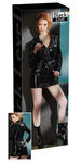 Winylowa mini sukienka, płaszcz czarny S w sklepie internetowym Erogaget
