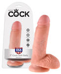 King Cock 7 Dildo z jądrami i przyssawką 19,4 cm w sklepie internetowym Erogaget