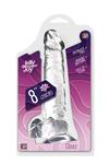 JELLY JOY CLEAR Dildo z jądrami i przyssawką 20 cm w sklepie internetowym Erogaget