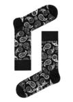 Skarpetki Happy Socks - PAI01-9000 - czarne z białym wzorem paisley w sklepie internetowym Sport-trada