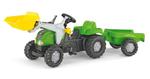 ROLLY TOYS TRAKTOR NA PEDAŁY Z ŁYŻKĄ I PRZYCZEPĄ KID ZIELONY 2,5-5 LAT 023134 w sklepie internetowym e-zabawkowo.pl