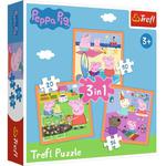 TREFL PUZZLE 3w1 POMYSŁOWA ŚWINKA PEPPA 34852 w sklepie internetowym e-zabawkowo.pl