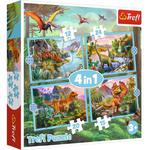 TREFL PUZZLE 4w1 WYJĄTKOWE DINOZAURY 34609 w sklepie internetowym e-zabawkowo.pl