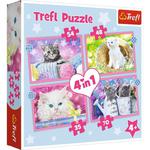 TREFL PUZZLE 4w1 ZABAWNE KOTKI 34396 w sklepie internetowym e-zabawkowo.pl