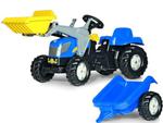 ROLLY TOYS TRAKTOR NA PEDAŁY Z ŁYŻKĄ I PRZYCZEPĄ KID NEW HOLLAND 2-5 LAT 023929 w sklepie internetowym e-zabawkowo.pl