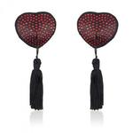 Bielizna-Heart shine nipples tassels (rosso) w sklepie internetowym eRozkosz.pl