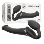 Strap-On z wibracjami Vibrating Bendable strap-on Noir M w sklepie internetowym eRozkosz.pl