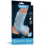 Vibrating Silk Knights Ring with Scrotum Sleeve (Blue) w sklepie internetowym eRozkosz.pl