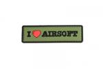 Naszywka 3D - I Love Airsoft w sklepie internetowym Redberet.pl