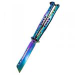 Nóż składany motylek Third Balisong Bright Rainbow Stainless Steel, Bright Rainbow (K2823W) w sklepie internetowym Redberet.pl