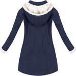 BLUZA LONG W GROCHY D267 GRANAT - Granatowy w sklepie internetowym netmoda.pl