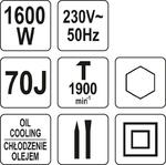 MŁOT WYBURZENIOWY 70J CHŁODZONY OLEJEM 1600W HEX w sklepie internetowym super-filtry.pl