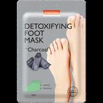 PUREDERM - Detoxifying Foot Mask ,,Charcoal'', 34g - Oczyszczająca maseczka do stóp z węglem w sklepie internetowym LaRose