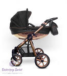 Mommy Glossy Rose Gold Black 3w1 BabyActive wózek wielofunkcyjny w nowoczesnym design w sklepie internetowym Dziecięcy Świat