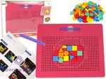 Tablica Magnetyczna z Kulkami Tablet Magnetyczny Klocki Różowa w sklepie internetowym Dziecięcy Świat