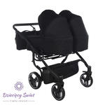 Junama DUO V3 2.0 78cm Black wózek bliźniaczy 2w1, 3w1 / rok po roku w sklepie internetowym Dziecięcy Świat