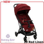 RIVA Coto Baby Red Linen nowoczesny wózek spacerowy w sklepie internetowym Dziecięcy Świat