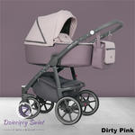 Marla 2w1 Riko kolor Dirty Pink wózek dziecięcy w pastelowych kolorach w sklepie internetowym Dziecięcy Świat