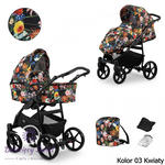 Mata 2w1 Kunert kolor Kwiaty nowoczesny wózek wielofunkcyjny, w sklepie internetowym Dziecięcy Świat