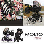 Molto 2w1 Kunert kolor Czarny+kwiaty nowoczesny wózek dziecięcy w sklepie internetowym Dziecięcy Świat