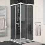 Sanswiss Eco-Line - kabina prysznicowa 4-kąt z drzwiami przesuwnymi 80 cm - 80 x 80 cm w sklepie internetowym Banyo.pl