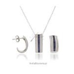 Komplet srebrny "Desire" -lśniące cyrkonie w srebrnej oprawie w sklepie internetowym AnKa Biżuteria