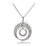 Modna biżuteria srebrna Naszyjnik z koronkową zawieszką w sklepie internetowym AnKa Biżuteria