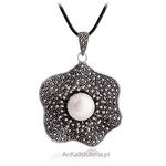 Duży wisior srebrny z markazytami Piękna biżuteria srebrna w sklepie internetowym AnKa Biżuteria