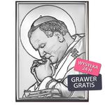 Prezent komunijny srebrny obraz Jana Pawła II życzenia komunijne w sklepie internetowym AnKa Biżuteria