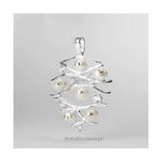 Wisior srebrna gałązka z cyrkoniami i perłami. w sklepie internetowym AnKa Biżuteria
