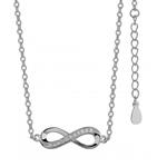 Biżuteria srebrna - Naszyjnik srebrny Nieskończoność cyrkonie w sklepie internetowym AnKa Biżuteria
