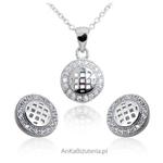 Delikatny komplet biżuterii srebrnej w sklepie internetowym AnKa Biżuteria