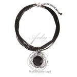Modna biżuteria damska Naszyjnik na czarnych sznurkach w sklepie internetowym AnKa Biżuteria