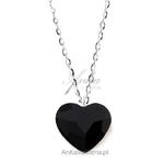 Naszyjnik srebrny Swarovski Czarne serce w sklepie internetowym AnKa Biżuteria