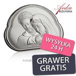 Piękny obrazek srebrny ŚWIĘTA RODZINA 14 cm* 10 cm w sklepie internetowym AnKa Biżuteria