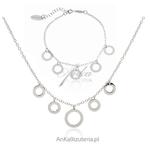 Komplet biżuteria srebrna rodowana - Najmodniejsza biżuteria celebrytek w sklepie internetowym AnKa Biżuteria