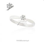 Pierścionek srebrny z cyrkonią - pierścionek zaręczynowy w sklepie internetowym AnKa Biżuteria
