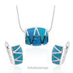 Komplet biżuterii z niebieskim opalem w sklepie internetowym AnKa Biżuteria